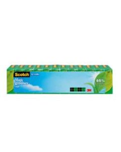 Scotch Magic Greener Invisible Tape, 3/4in x 900in, Pack Of 12 Rolls