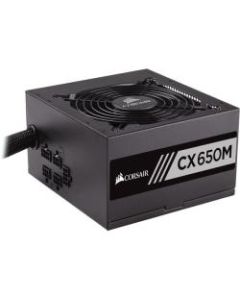 Corsair CX650M Power Supply - Internal - 120 V AC, 230 V AC Input - 3.3 V DC @ 25 A, 5 V DC @ 25 A, 12 V DC @ 54 A, 12 V DC @ 800 mA, 5 V DC @ 3 A Output - 650 W - 1 +12V Rails - 1 Fan(s) - 85% Efficiency