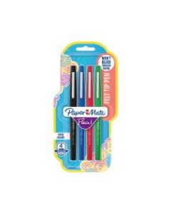Paper Mate Flair Porous-Point Pens, Medium Point, 0.7 mm, Assorted Ink Colors, Pack Of 4 Pens