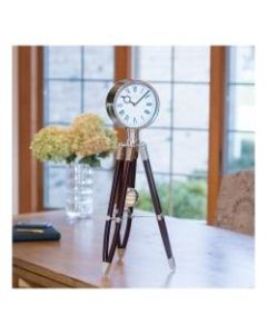 FirsTime & Co. Tripod Pendulum Clock, Chrome/Espresso