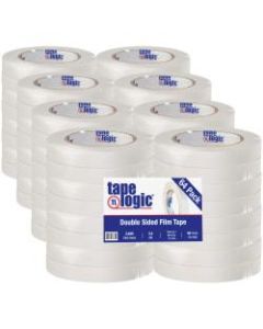 Tape Logic Double-Sided Film Tape, 3in Core, 0.75in x 180ft, White, Pack Of 64