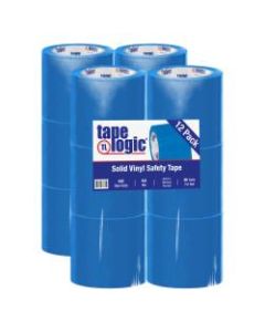 BOX Packaging Solid Vinyl Safety Tape, 3in Core, 4in x 36 Yd., Blue, Case Of 12