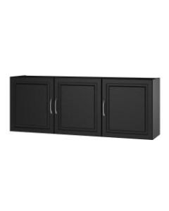 Ameriwood Home Kendall 54in Wall Cabinet, 2 Shelves, Black