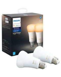 Philips Hue LED Light Bulb - 9 W - 60 W Incandescent Equivalent Wattage - 120 V AC - 800 lm - A19 Size - Warm White, Cold White Light Color - E26 Base - 25000 Hour - 3500.3 deg.F (1926.8 deg.C), 11240.3 deg.F (6226.8 deg.C) Color Temperature