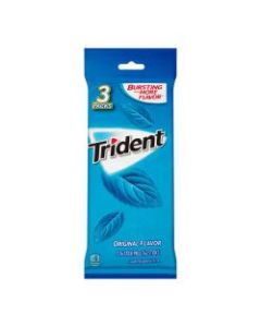 Trident Original Gum, 14 Pieces Per Pack, 3 Pack Per Bag, 3 Bags Per Box