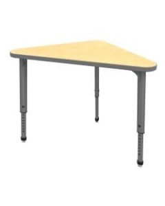 Marco Group Apex Series Adjustable Triangle Student Desk, Fusion Maple/Gray