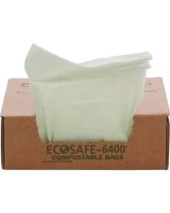 Stout EcoSafe-6400 Compostable Compost Bags, 0.85 mil, 13-Gallon, Green, Box Of 45