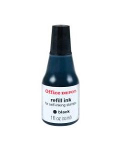 Office Depot Brand Self-Inking Refill Ink, 1 Oz, Black