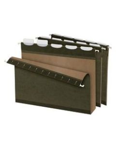 Pendaflex Ready-Tab With Lift Tab Technology Reinforced Box-Bottom Hanging Folders, Letter Size, Standard Green, Pack Of 20