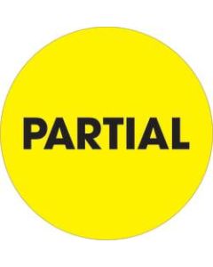 Tape Logic Preprinted Special Handling Labels, DL1277, Partial, Round, 2in, Fluorescent Yellow, Roll Of 500