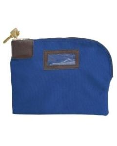 ControlTek 7-Pin Canvas Locking Night Deposit Bag, 8 1/2in x 11in, Blue
