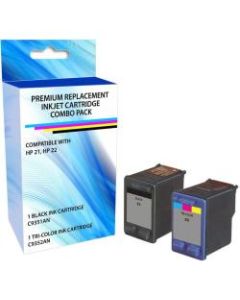 eReplacements C9509BN-ER Remanufactured Black  / Tri-Color Ink Cartridge Replacement For HP 21/22, Pack Of 2