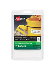 Avery Permanent Durable Multi-Surface ID Labels, 61522, 1 1/4in x 3 1/2in, White, Pack Of 40