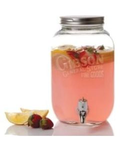 Gibson Home General Store 1GL Mason Beverage Dispenser - 1 gal - Glass, Metal - Clear