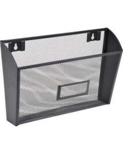 Lorell Mesh Single Wall Pocket, Letter Size, Black