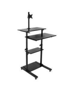 Mount-It MI-7942 Mobile Stand Up Desk, 30-5/8inH x 37-1/8inW x 4-5/8inD, Black