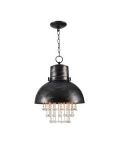 Kenroy Home Nicole 1-Light Pendant Lamp, Faux Corroded Metal