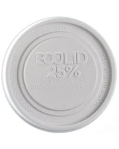 Eco-Products EcoLid Food Container Lids, 12-32 Oz, 25% Recycled, Off White, Pack Of 500 Lids