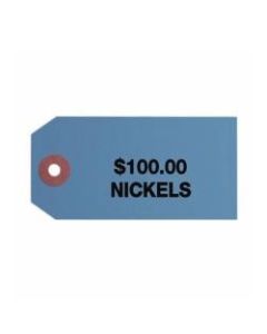 Control Group #3 Coin Bag Tags, 560080, 1-7/8in x 3-3/4in, Blue, Pack Of 1000