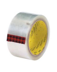 3M 372 Carton Sealing Tape, 2in x 55 Yd., Clear, Case Of 36