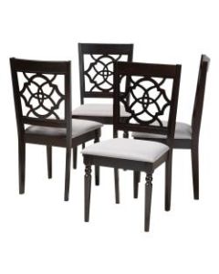 Baxton Studio 9730 Dining Chairs, Gray, Set Of 4 Chairs