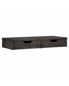 Bush Furniture Key West Desktop Organizer With Drawers, Dark Gray Hickory, Standard Delivery