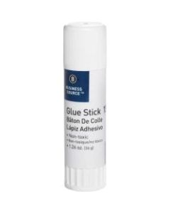 Business Source Glue Stick - 1.26 oz - 1 Each - White