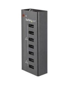 StarTech.com 7-Port USB Charging Station with 5 x 1A Ports and 2 x 2A Ports - 1 Pack - 120 V AC, 230 V AC Input - 12 V DC/5 A Output