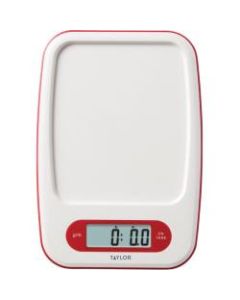 Taylor 3856RD Multipurpose Digital Kitchen Scale - 11 lb - Red