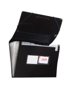JAM Paper Legal Size Expanding File, 8in Expansion, 8-1/2in x 14in, Black