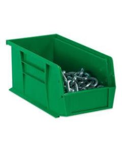 Office Depot Brand Plastic Stackable Bin Boxes, Small Size, 7 3/8in x 4 1/8in x 3in, Green, Case Of 24