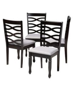 Baxton Studio 9406 Lanier Dining Chairs, Gray, Set Of 4 Chairs
