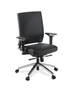 Lorell Executive Ergonomic Bonded Leather Swivel Chair, Black