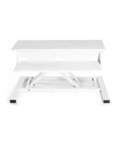 Luxor Two-Tier Pneumatic Standing Desk Converter, White
