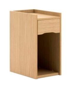 Allermuir Crate 18inD Vertical Mobile Co-Pedestal File Cabinet, Oak