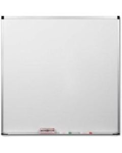 Balt ABC Markerboard - 48in (4 ft) Width x 48in (4 ft) Height - White Porcelain Steel Surface - Anodized Aluminum Frame - Square - 1 Each