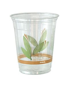 Solo Bare Cold Cups, RPET Plastic, 12 Oz., Case Of 1,000
