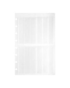 TUL Discbound Notebook Business Card Pages, Junior Size, Clear, 8 Pockets Per Page, Pack Of 3 Pages