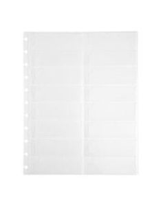 TUL Discbound Notebook Business Card Pages, Letter Size, Clear, 14 Pockets Per Page, Pack Of 3 Pages