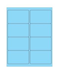Office Depot Brand Labels, LL179BE, Rectangle, 4in x 2 1/2in, Pastel Blue, Case Of 800