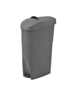 Alpine Step-On Sanitary Napkin Receptacle, 19 Qt, 23inH x 7-1/16inW x 5inD, Gray