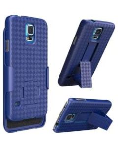 i-Blason Transformer Carrying Case (Holster) Smartphone - Blue - Fingerprint Resistant, Shatter Resistant, Drop Resistant - Rubber - Textured - Holster, Belt Clip