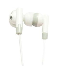 IQ Sound Digital Stereo Earphones - Stereo - White - Mini-phone (3.5mm) - Wired - 20 Hz 20 kHz - Earbud - Binaural - In-ear - 3.50 ft Cable