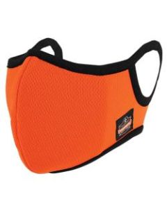 Ergodyne Skullerz 8802F(x) Contoured Face Cover Mask With Filter, Small/Medium, Orange