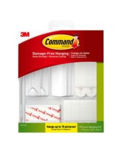 Command Picture Hanging Kit, 3 Sawtooth Picture Hangers, 2 Wire-Backed Picture Hangers, 5 Large Strips, 4 Pairs of Large Picture Hanging Strips, 8 Pairs of Small Picture Hanging Strips, 16 Poster Strips