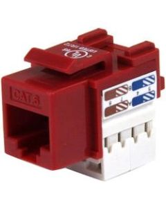 StarTech.com 110 Punch Type Category 6 Keystone Jack - Red - RJ-45