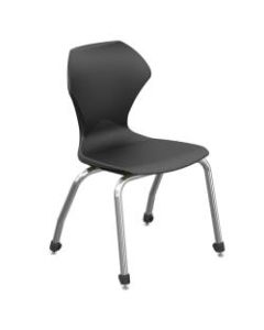 Marco Group Apex Series Stacking Chairs, 18-Inch, Black/Chrome, Set Of 4