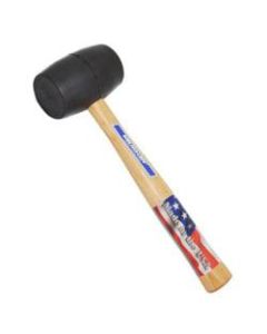 Vaughan Rubber Mallet With Wood Handle, Black