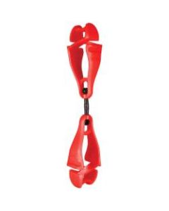 Ergodyne Squids 3420 Swiveling Dual-ClipGlove Holders, 5-1/2in, Red, Pack Of 100 Holders