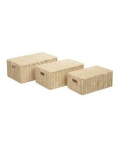 Honey-Can-Do Paper Rope Baskets, Butter, Set Of 3